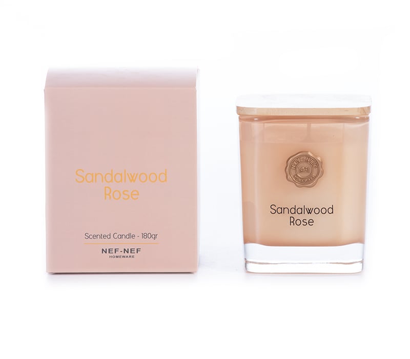 5205495595269 Αρωματικο Κερι Sandalwood Rose 180Gr Nef-Nef Homeware