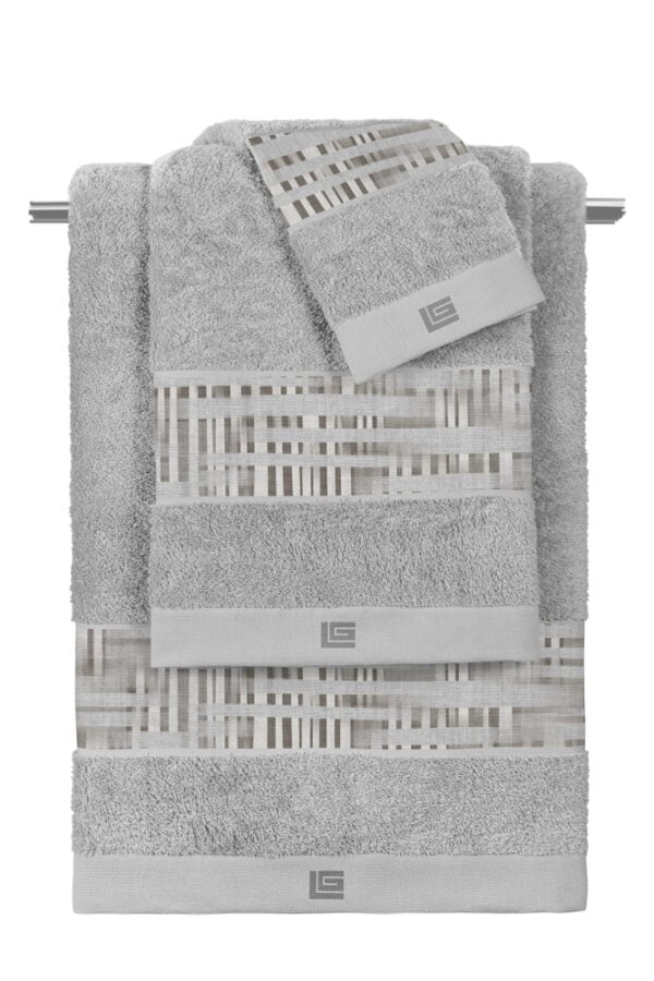 ΠΕΤΣΕΤΕΣ CUBA GREY-SILVER ΣΕΤ 3ΤΜΧ  30Χ50 50Χ90 70Χ140 - Guy Laroche