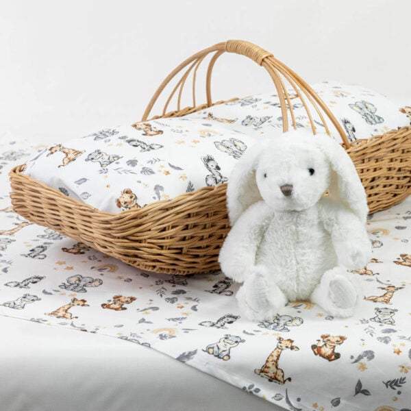 Cradle Baby Bedsheets Roar - (2) 70 x 120 cm - Λιλά - Borea