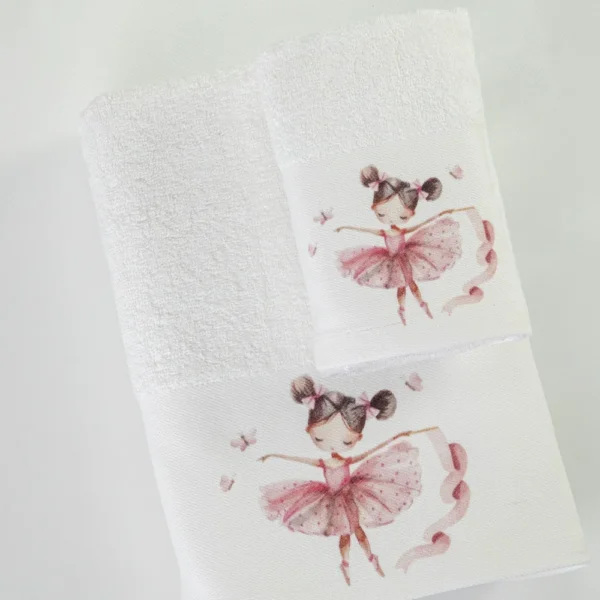 Πετσέτες Σετ 2ΤΜΧ Balletto Λευκό - 70 x 120 / 30 x 50 cm - Λευκό - Borea