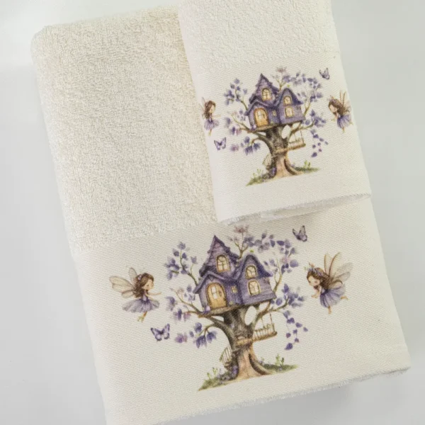 Πετσέτες Σετ 2ΤΜΧ Magic Garden Εκρού - 70 x 120 / 30 x 50 cm - Εκρού - Borea