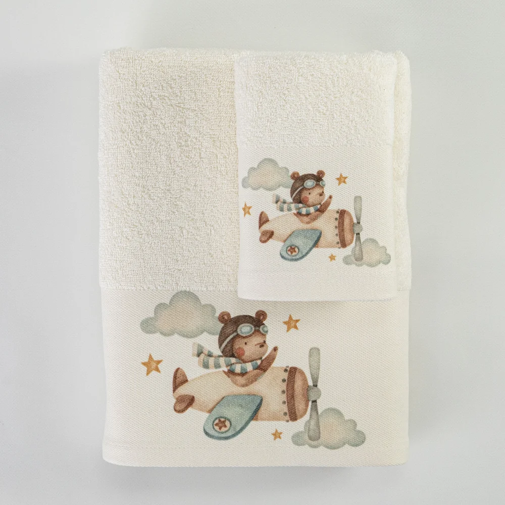 petsetes-set-2tmx-pilot-ekrou Πετσέτες Σετ 2ΤΜΧ Pilot Εκρού - 70 x 120 / 30 x 50 cm - Εκρού - Borea