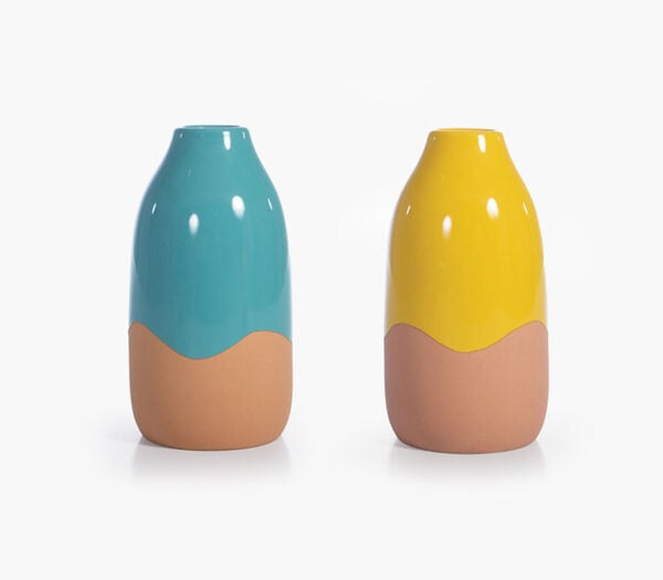 ΒΑΖΟ ΚΕΡΑΜ.MENZA 11X11X21,5 AQUA - Nef-Nef Homeware